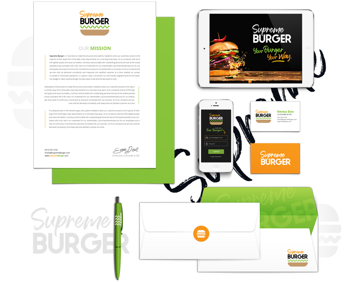 Supreme Burger Branding Package