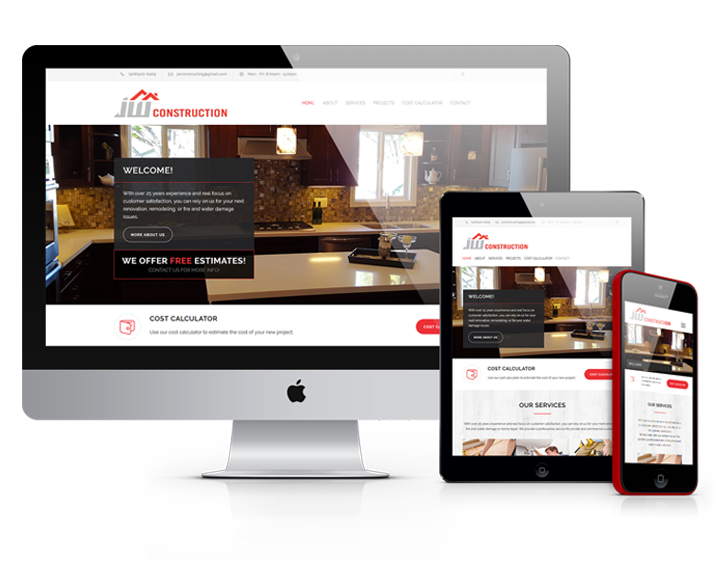 JW Construction Custom Designed Website